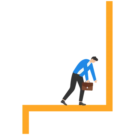 Businessman making career decision  Illustration