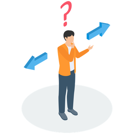Businessman making choices  Illustration