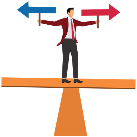 Businessman making direction  Illustration
