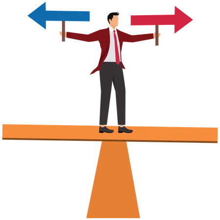 Businessman making direction  Illustration