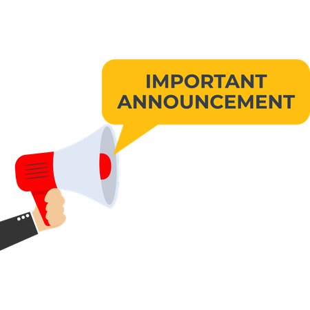 Businessman making important announcement  Illustration