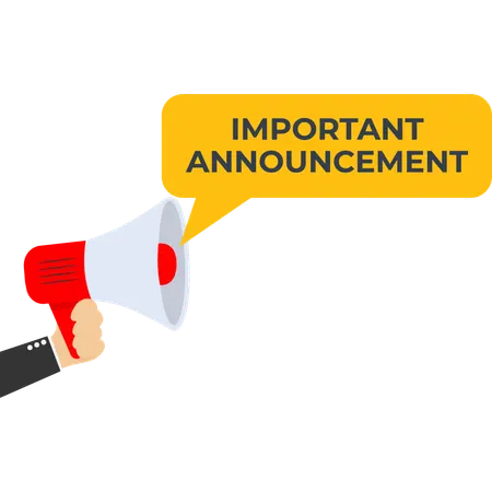 Businessman making important announcement  Illustration