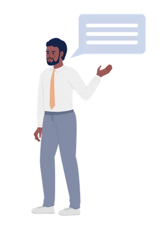 Businessman making request  Illustration