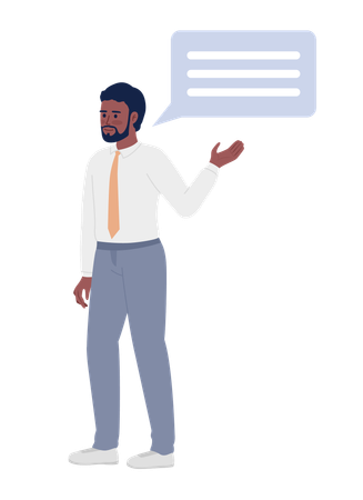 Businessman making request Illustration