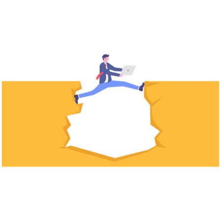 Businessman manage working time  Illustration