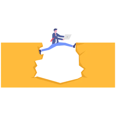 Businessman manage working time  Illustration