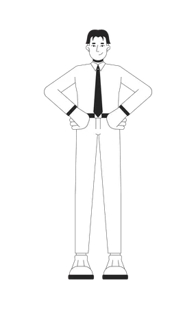 Businessman manager standing in pose  Illustration