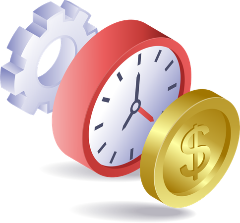 Businessman managing project deadlines  Illustration