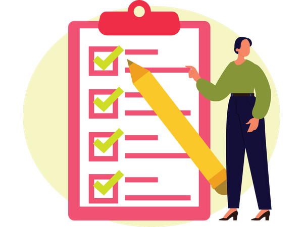 Businessman managing Task List  Illustration
