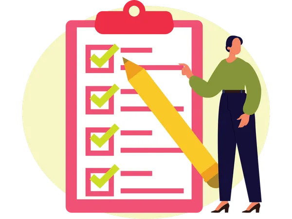 Businessman managing Task List  Illustration