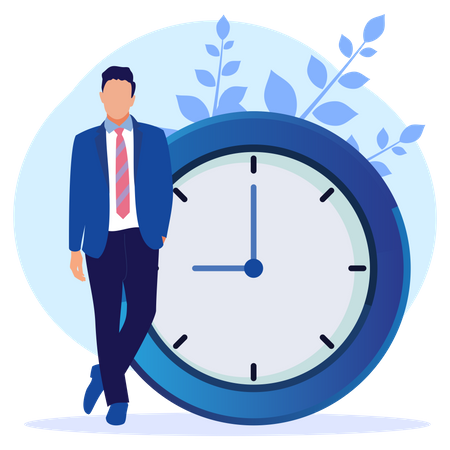 Businessman Managing Time  Illustration