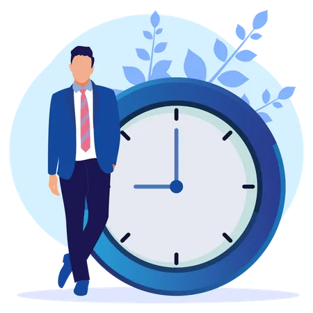 Businessman Managing Time  Illustration