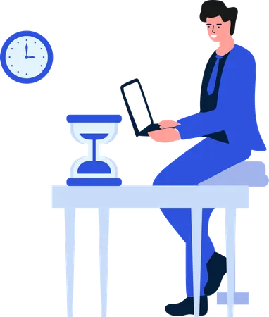 Businessman Marks deadline Due Date  Illustration