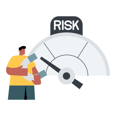 Businessman Mastering Risk Management  Illustration