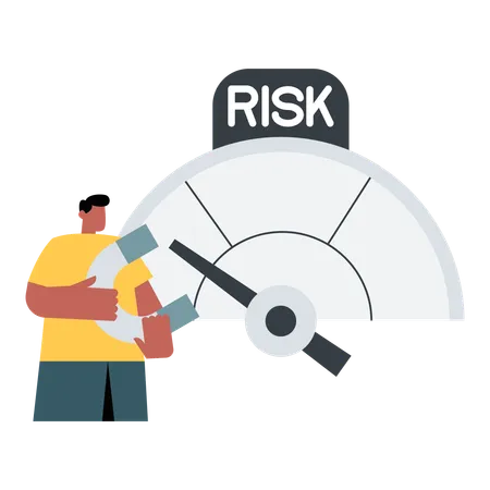 Businessman Mastering Risk Management  Illustration