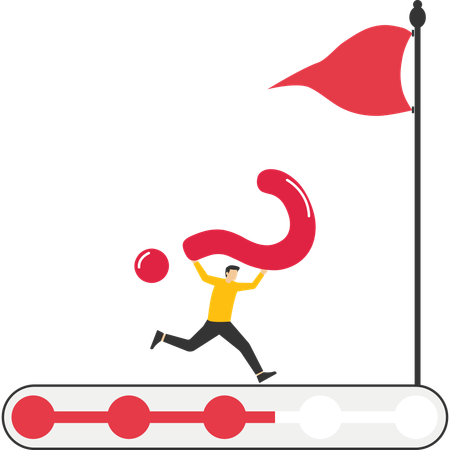 Businessman moves towards progress  Illustration