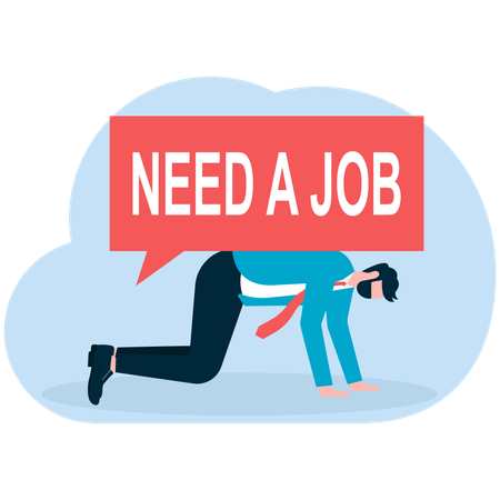 Businessman needing job  Illustration