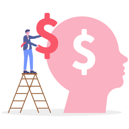 Businessman needs mental peace  Illustration
