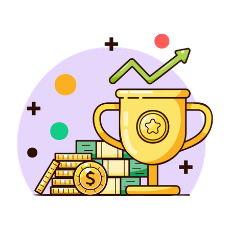 Businessman objectives is to rule market  Illustration