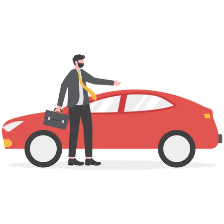 Businessman offer Assets on ready to doing ok gesture with thumbs up  Illustration