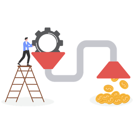 Businessman offering business opportunities  Illustration