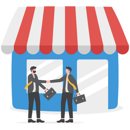 Businessman offering Franchise  Illustration