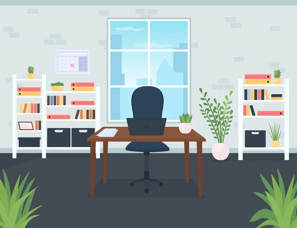 Businessman office  Illustration