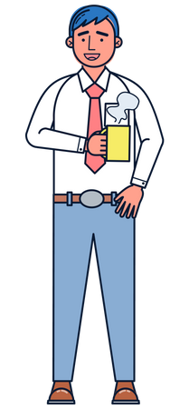 Businessman on break time  Illustration