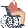 free man sitting on wheelchair illustrations