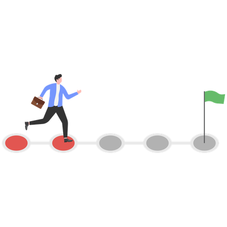 Businessman on Project tracking  Illustration