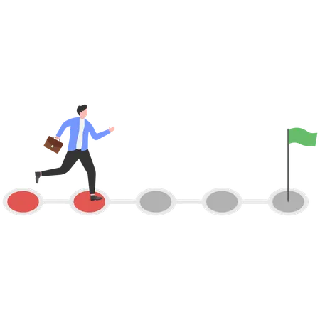 Businessman on Project tracking  Illustration
