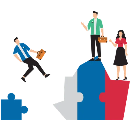 Businessman onboarding new team  Illustration