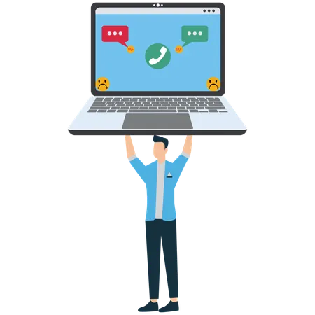Businessman overloaded with Information  Illustration