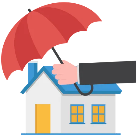 House Insurance Real Estate Or Property Protection Home Security Concept House In Businessman Palm Hand Cover To Protect As Insurance Coverage Illustration