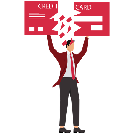 Businessman Paying Off Debt  Illustration