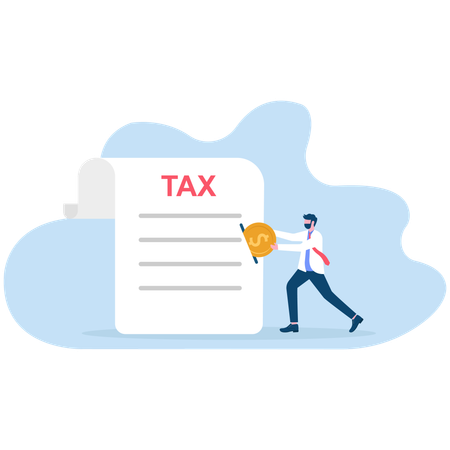 Businessman paying tax  Illustration