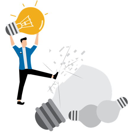 Businessman Picking ideas  Illustration