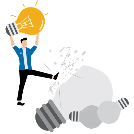 Businessman Picking ideas  Illustration