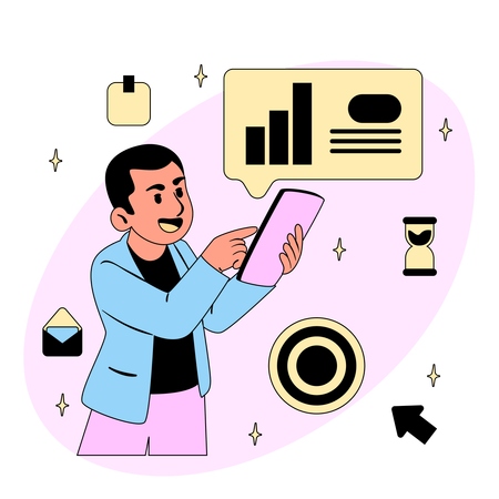 Businessman Pitching to Investors  Illustration