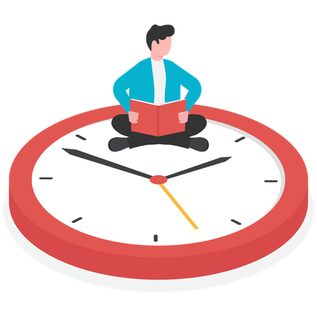 Businessman planning and organizing schedule  Illustration