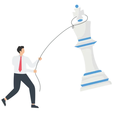 Businessman planning business strategy  Illustration