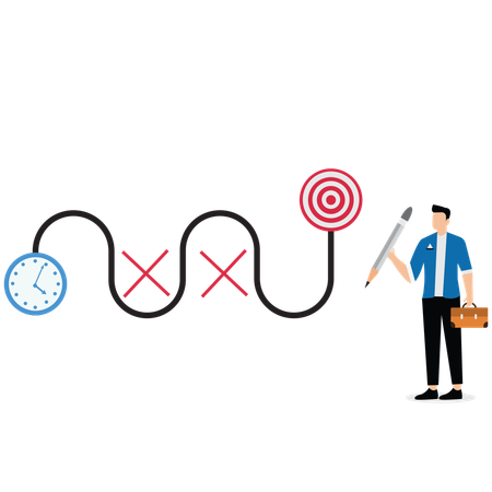 Businessman planning process  Illustration