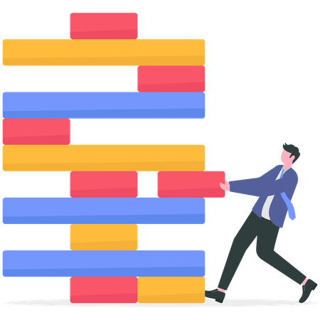 Businessman playing business mind game  Illustration
