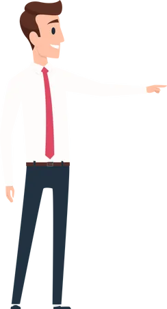 Businessman pointing  Illustration