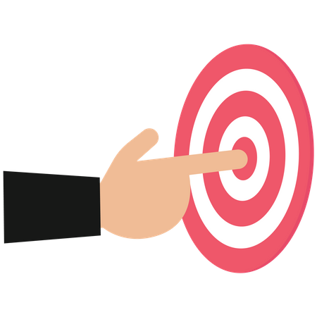 Businessman Pointing business target  Illustration