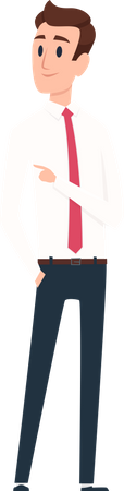 Businessman pointing  Illustration