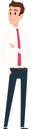 Businessman pointing  Illustration