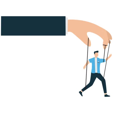 Businessman practicing Self-Control and Discipline  Illustration