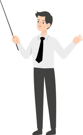 Businessman presenter  Illustration