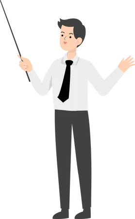 Businessman presenter  Illustration